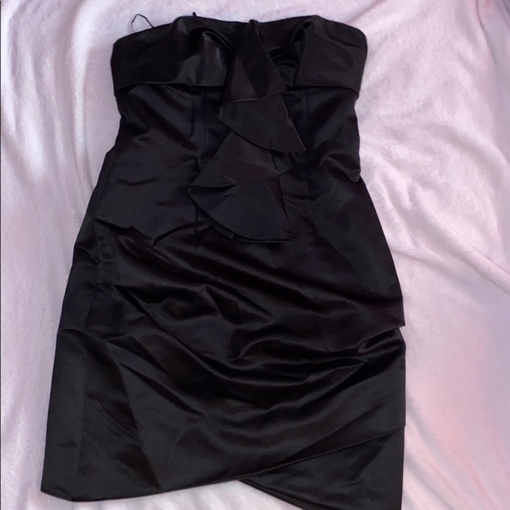 allen schwartz prive black cocktail dress